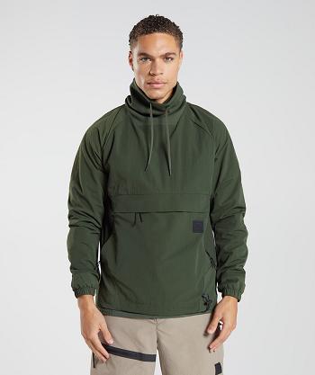 Gymshark Retake Anorak Muške Accessories Maslinasto Zelene | HR 2771JPQ